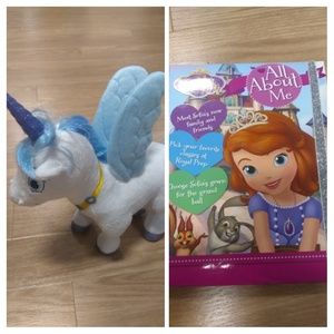 Talking sofia first unicorn and book lot